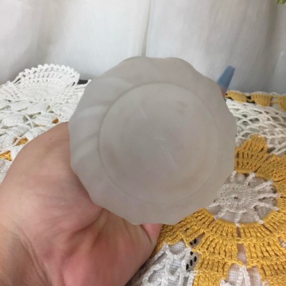 Vintage Mini Swirled Frosted Glass Bud Vase Small Decor Swirl Design Textured - Picture 3 of 5